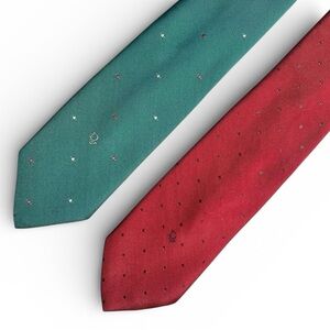 DIOR Vintage 90s Retro Print Ties Made in USA *Set of 2*